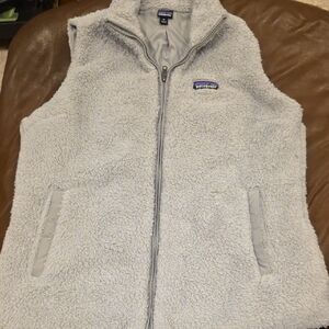 Patagonia Womens Light Gray Los Gatos Fleece Vest Sz XL